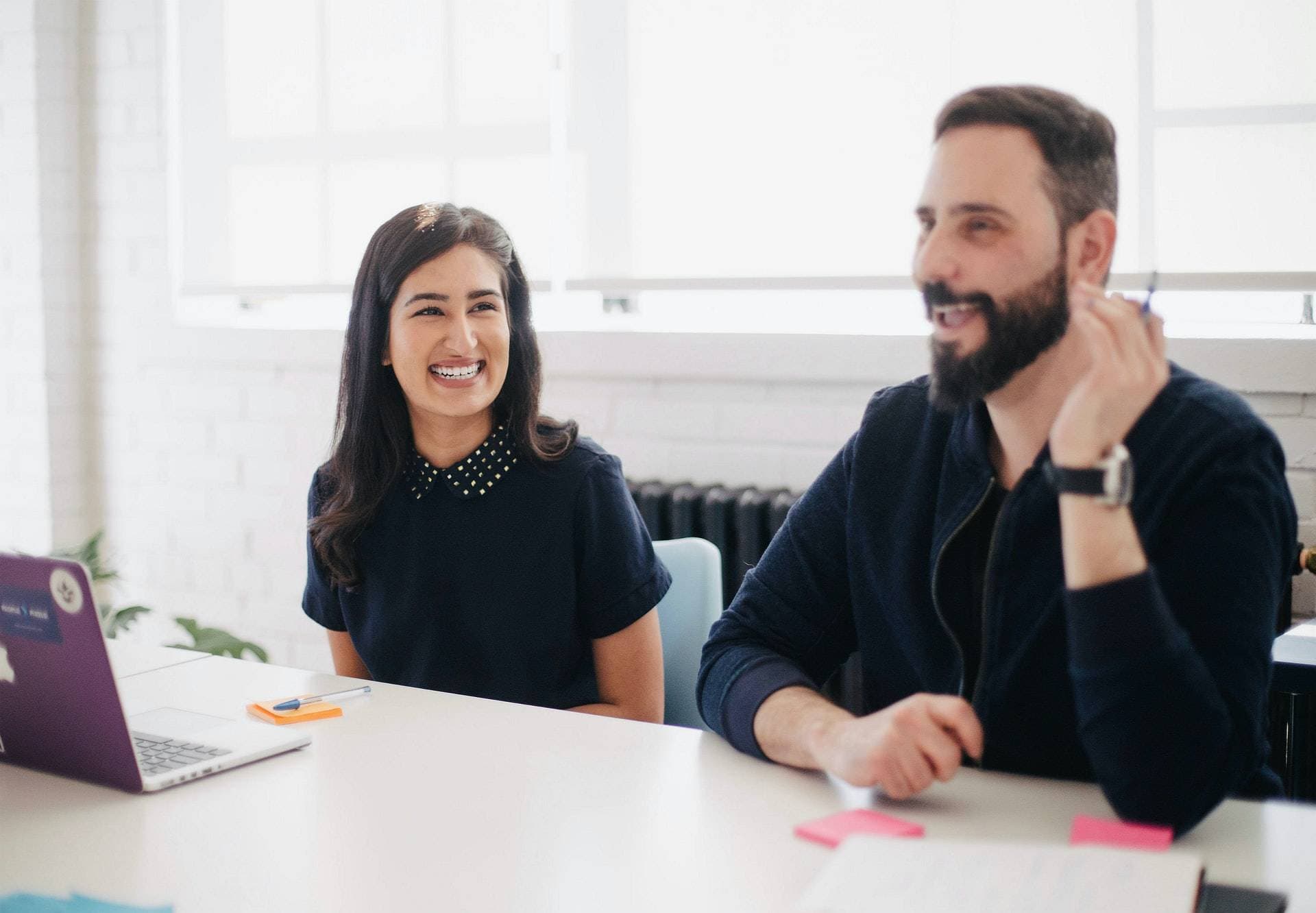 Team collaboration in modern office