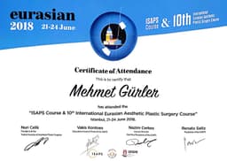 Attendance of International Eurasian Plastic Surgery Course